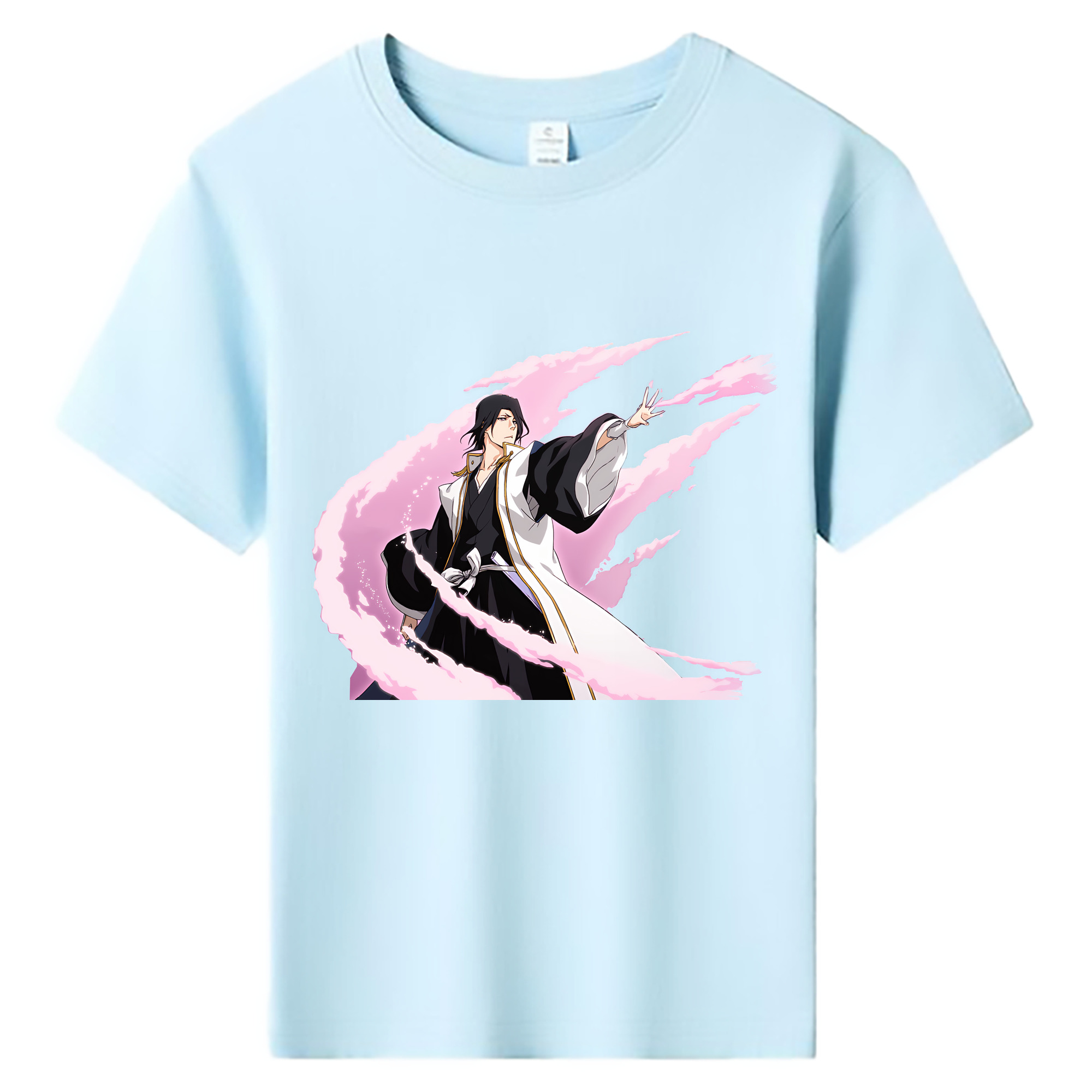 （画像用） ブリーチ くちき びゃくや BLEACH Kuchiki Byakuya 綿100％キッズTシャツ（フロントプリント）